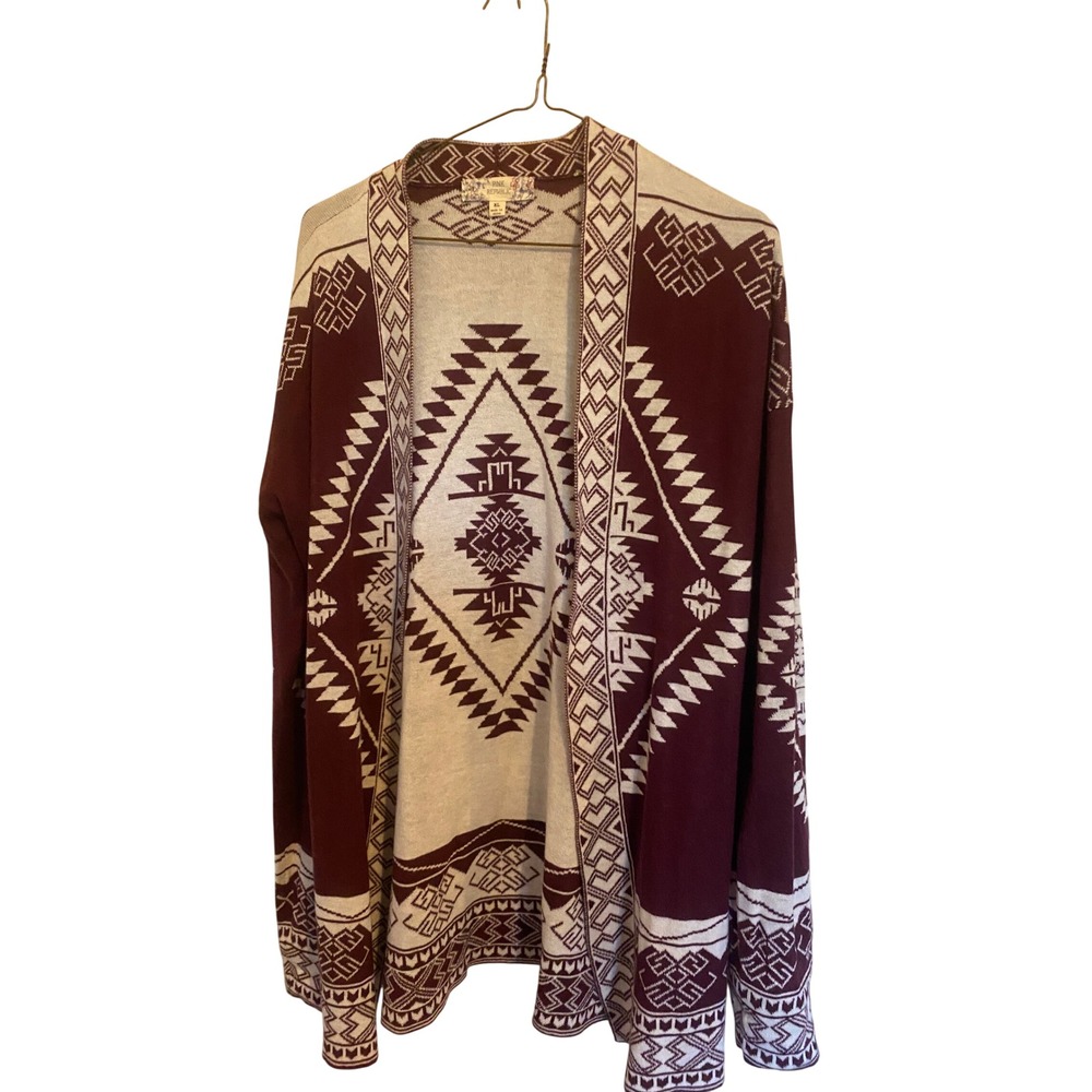 Pink Republic Sweater Womens Extra Large Southwestern Geometric Cardigan